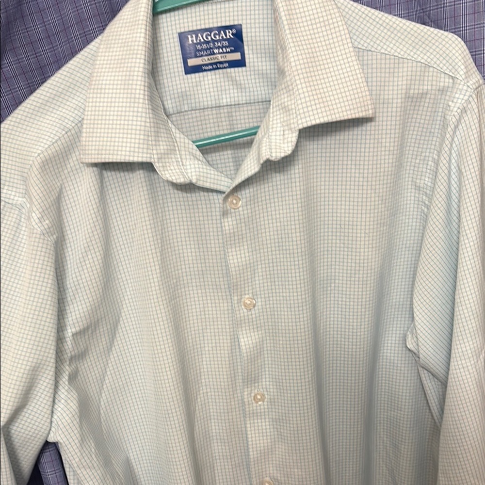 Haggar White Dress Shirt Classic Formal Wear